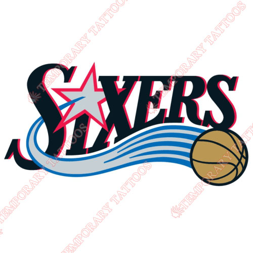 Philadelphia 76ers Customize Temporary Tattoos Stickers NO.1151
